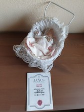 Künstlerpuppe, Porzellan, Puppe,Baby mit Kinderwagen, Nostalgie, Vintage