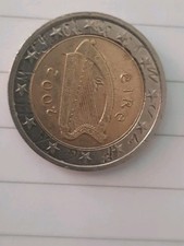 Münze Fehldruck Irland 2 Euro 2002 am RAND Schriften drin