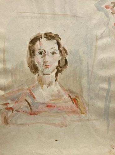 Aquarell frau porträt kopf - aquarell,