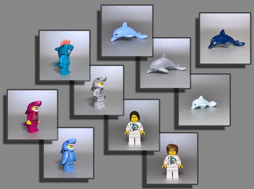 Lego tiere fisch - fisch, delfin