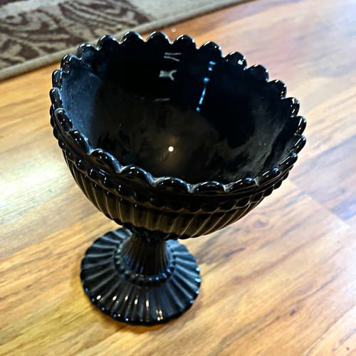 Schwarze glas servierschale - schwarze, glas-servierschale