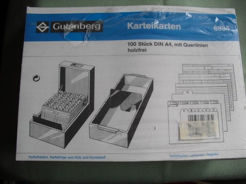 Karteikarten weiß - ,