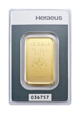 Goldbarren 20g /Gramm 999.9 Gold  „Heraeus“ Zertifiziert