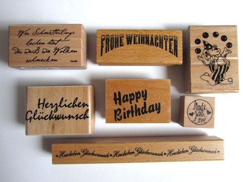 Holzstempel herzlichen - 7,