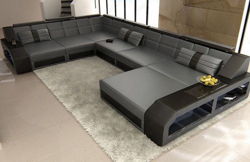 Ledercouch wohnlandschaft sofa - ledercouch,
