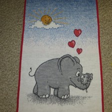 Biederlack Babydecke Kinderdecke Elefant + Maus Made in Westgermany 100 x 150 cm