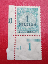 DR Deutsches Reich Mi 314 A ** postfrisch Eckrand UL Plattennummer PN 41