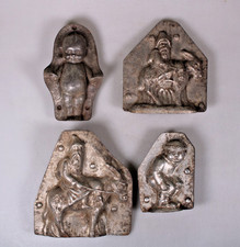 4 alte Schokoladenformen