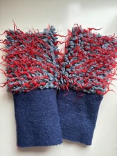 Handstulpen Pulswärmer  Walk petrol Effektstoff Fäden rot Webpelz 25 cm