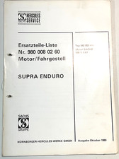 Ersatzteilliste Sachs Hercules Supra Enduro Sachs 506