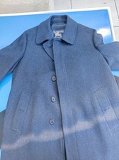 echter Burberry Herren-Wintermantel, London, 100% Wolle, Größe 44, grau-blau