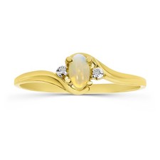 LXR 14k Gelbgold Oval Opal und