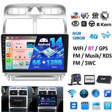 Für Peugeot 307 CC 2002-2013 Android 14 Autoradio Apple CarPlay 6+128GB GPS Navi