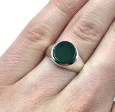 925 Silber Ring grüner Onyx
