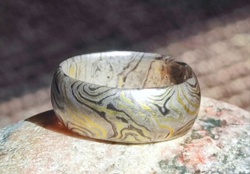 Trauring ring mokume gane - trauring,