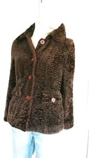 LE COMTE Jacke *36 *S *Braun *Webpelzjacke *Persianer- Optik *Cooler Retro- Look