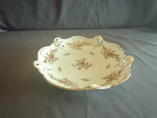 Rosenthal Schale Konfekt  Porzellan Moliere Elfenbein d-20 cm Blumen Moosrose