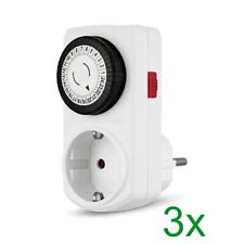 Zeitschaltuhr Analoge weiß Zeitschaltuhr Zeitschalter Schaltuhr REV 3er Pack ✅