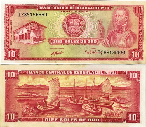 Peru banknote unc soles - 10,