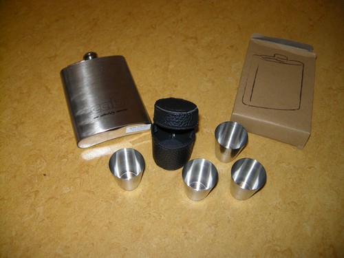 Flachmann edelstahl set mit - set,