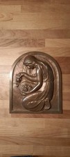 Großes Jugendstil Relief Frau