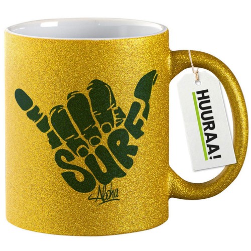 Glitzertasse hang loose surf - hang,
