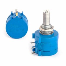 3590S 10-Gang-Drehpotentiometer 1K…100KΩ Präzision-Drahtpoti Linear 2W 6,35mm 