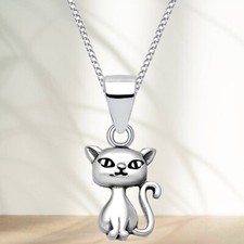 Katze Kette Anhänger 925