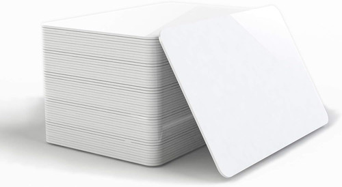 100 blank weiß pvc plastik - weiß,