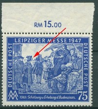 Alliierte Besetzung 1947 Leipziger Messe mit Plattenfehler 966 VI postfrisch