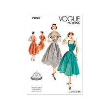 Vogue Schnittmuster V2002 - Vintage - Kleid - Träger - Cape - frühe 50er Jahre