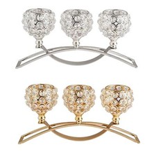 3 Arms Kristall Kerzenleuchter