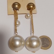 Ohrstecker goldfarben Kette