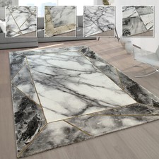 Kurzflor-Teppiche Grau Gold