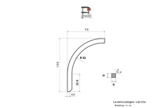 9x9 Lärche Leimholzbogen Halter Rundbalken Bauelement Eckstütze Rundpfosten
