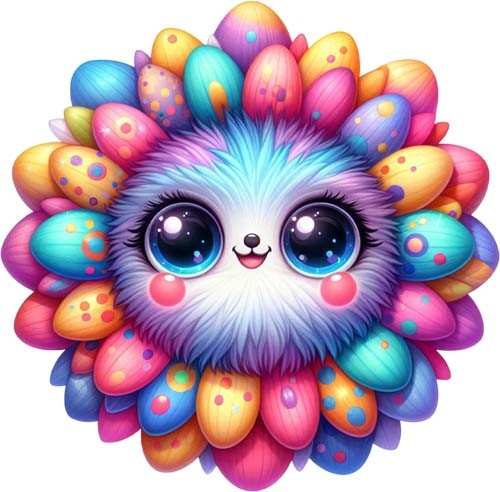 Colourful rainbow cartoon - colourful,
