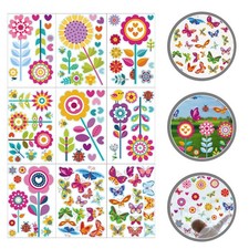  9 Sheets Wandsticker Blumen