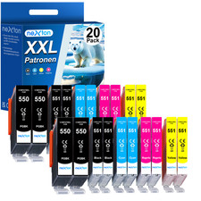 SET PATRONEN für Canon PGI-550 CLI551 XL MG5450 MG5550 MX725 MX925 IP7250 IX6850