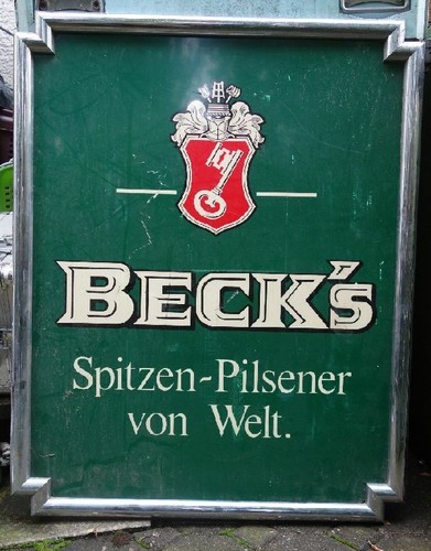 Altes reklameschild beck - reklameschild, beck´s
