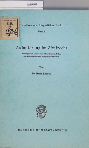 Aufopferung zivilrecht - aufopferung, im