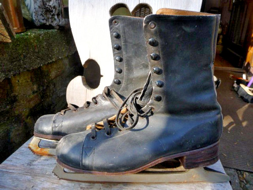 Antike schlittschuhe mit - antike,