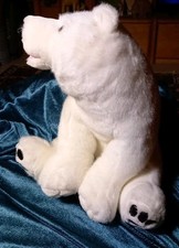 großer Eisbär Plüsch ⭐️ sitzend ca. 33 cm ⭐️ Knut Stofftier / Kuscheltier / TOP
