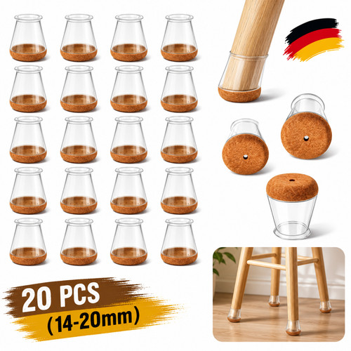 20x fußkappen mit filz - 20x,