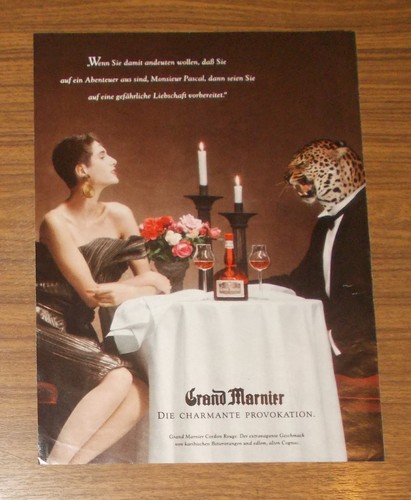 Seltene werbung grand - werbung, marnier