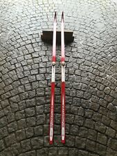 Langlauf Ski ? 205 Germina Salomon SNS Set 2,05m skating rot Stöcke Langlaufski