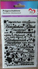 Prägeschablone Herzlichen
