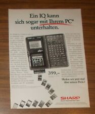 Seltene Werbung SHARP IQ-7100M PROFESSIONAL Organizer Translator 1990