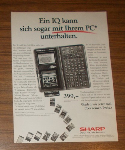 Seltene werbung sharp - werbung,