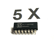 HCF4002BE, NOR Gatter, Dual 4-Input, C-Mos,DIL14, SGS/STM, (wie CD4002), 5 Stück