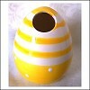 Ostereier vase gelb - vase, gelb/weiss